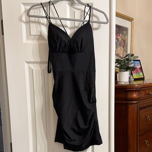 Sherri Hill Black Strappy Prom Dress